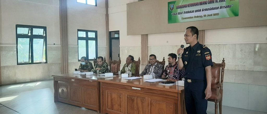 Pemkab Rembang Gelar Sosialisasi Ketentuan Bidang Cukai di Kecamatan Sulang