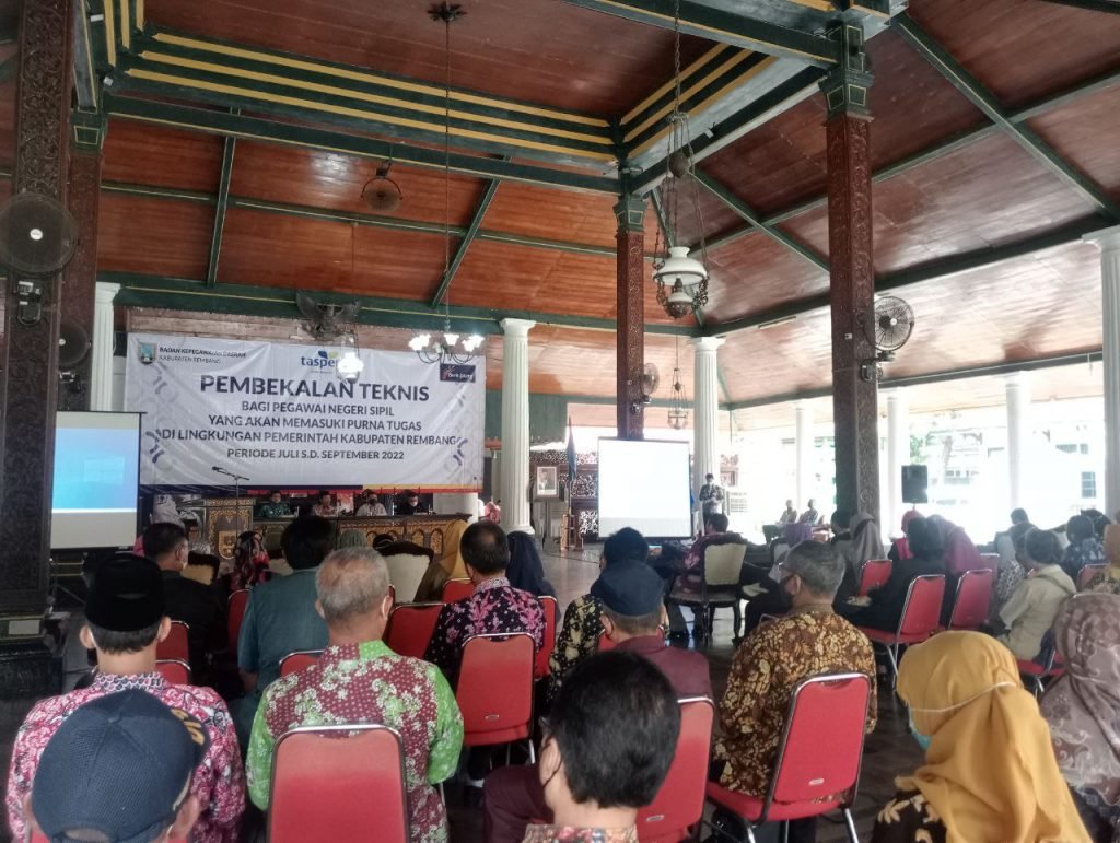 BKD Rembang Gelar Pembekalan Teknis Bagi PNS Yang Masuki Masa Purna Tugas