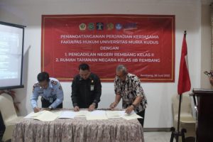 Rutan Rembang Jalin Kerja Sama dengan Fakultas Hukum Universitas Muria Kudus