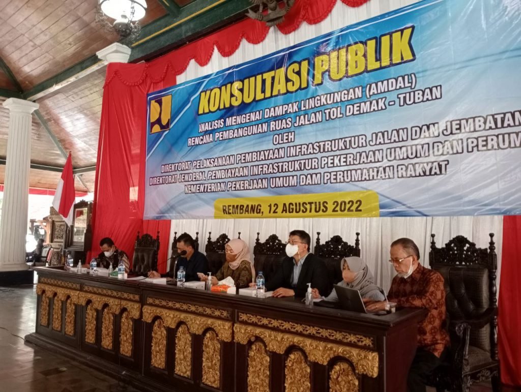 Pembangunan Infrastruktur Jalan Tol Demak- Tuban, Rembang Telah Konsultasi Publik AMDAL