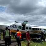 Foto: Pesawat Asian One Air PK-LTF Tergelincir Saat Hendak Putar Balik (Sumber: istimewa)