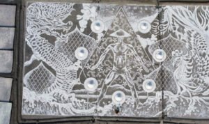 Foto: Hasil karya lukisan garam di atas tambak (Sumber: rembangkab)