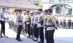 Foto: apel konsolidasi personel pengamanan tahap pungut dan hitung suara Pemilu serentak 2024 (Sumber: polres rembang)