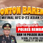 Polres Rembang Bakal Gelar Nobar Timnas Indonesia VS Uzbekistan/ rembangkab