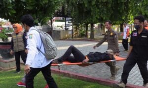 Foto: mitigasi dan simulasi gempa bumi (Sumber: rembangkab)