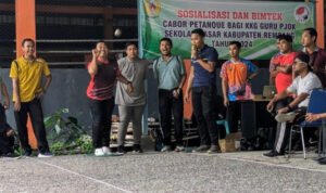 Foto: praktik olahraga pentaque (Sumber: rembangkab)