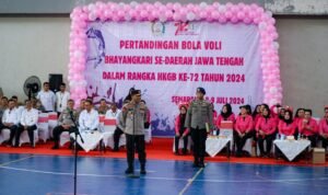 Pertandingan Bola Voli Bhayangkari Piala Kapolda Digelar di Unnes