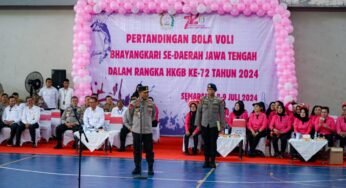 Pertandingan Bola Voli Bhayangkari Piala Kapolda Digelar di Unnes