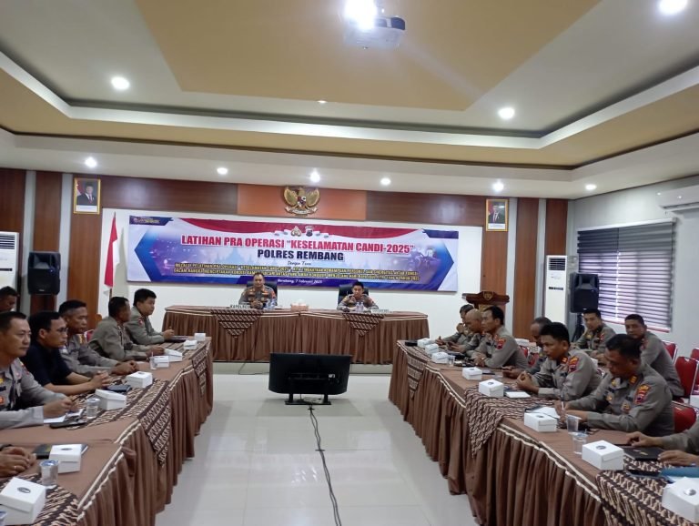Polres Rembang Gelar Lat Pra Ops Keselamatan Candi 2025
