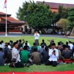 aksi damai santri Kudus di Alun-alun Kudus/polres kudus