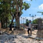 Titik Kerusakan di Alun-alun Rembang Mulai Diperbaiki/rembangkab