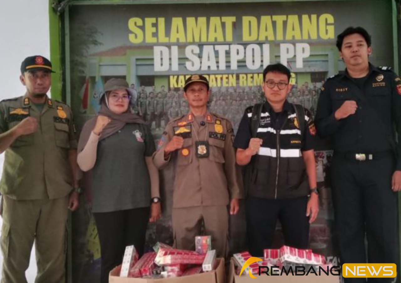Operasi di Kragan Rembang, Petugas Amankan 250 Batang Rokol Ilegal/rembangkab